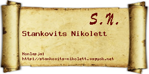 Stankovits Nikolett névjegykártya